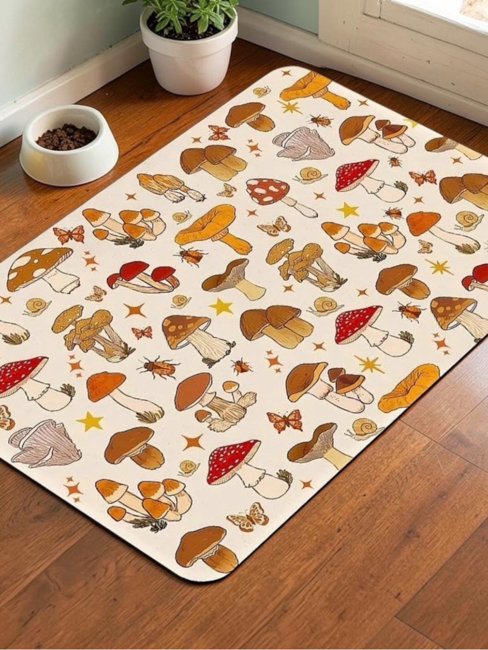 Pet Food Mat, Mushroom, NWT